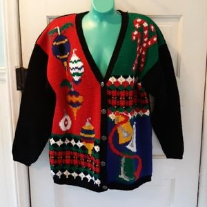 Karen Scott medium Christmas cardigan